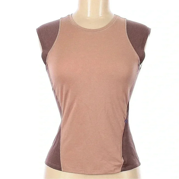 lululemon athletica Tops - 221 LULULEMON PINK CLAY / DARK OXIDE CAP SLEEVE HIKING TOP